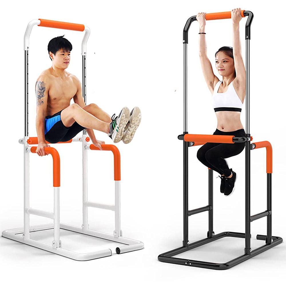 KDFJ Pull Up Station, Power Tower Trainer, Home Gym Indoor Pull Up Bar Horizontal Bars Multifunction Sport Fitness Equipment Workout-White