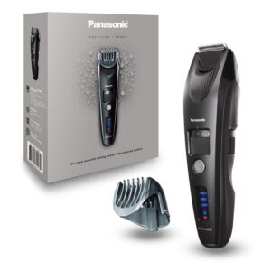 Panasonic Men's Precision Power Beard, Mustache and Hair Trimmer, Cordless Precision Power, Hair Clipper with Comb Attachment and 19 Adjustable Settings, Washable, BROAGE Cleaning Brush