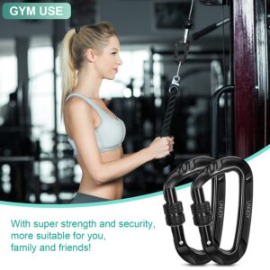 Unijoy Carabiner - Locking Caribeaner Clip: Heavy Duty Carabiner Clips for Hammock and Backpack | 12KN Aluminium Caribeaner