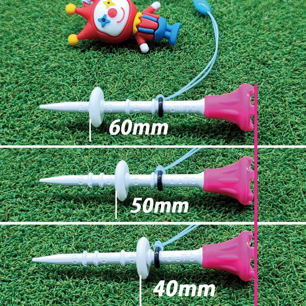 BIRDIE79 Upgraded Premium Big Head(Silicone) Golf Tees 3-1/4 – Height Adjustable – Easy Tee Up -Tee Off with Greater Consistency – Excellent Durability – Golf Tee Hanger – 1Pack (9)