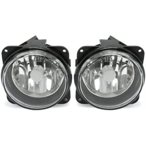 hecasa fog lights bulbs compatible with 2000-2004 ford f-150 f150 harley davidson left right pair clear