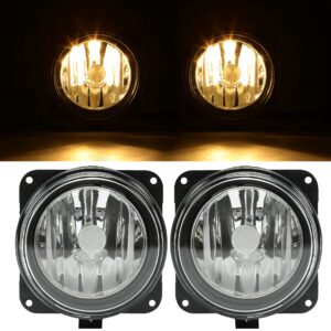 HECASA Fog Lights Bulbs Compatible with 2000-2004 Ford F-150 F150 Harley Davidson Left Right Pair Clear