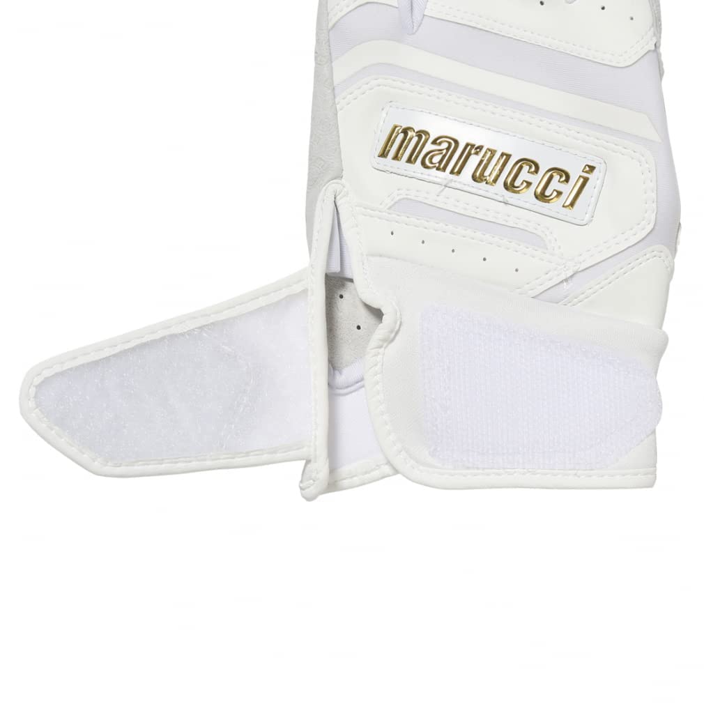 Marucci 2021 PITTARDS Reserve Adult Batting Gloves, White, Adult XX-Large