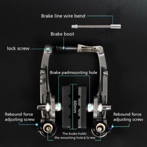 Chooee Linear Mountain Bike V-Brake Set Front and Rear Bicycle V Brakes CHVB001 1 Pair