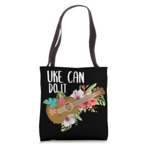 ukulele guitar aloha hawaii - flower floral uke ukulele tote bag