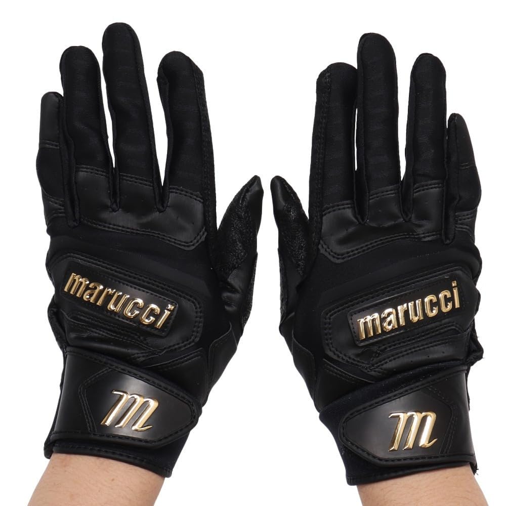 Marucci 2021 PITTARDS Reserve Adult Batting Gloves, Black, Adult Large