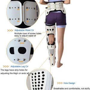 GFBHD Foot Drop orthosis Knee, Ankle and Foot Orthosis Fixation Brackets Leg Protectors for Hip Fractures Femoral Fractures and Ankle Joint Injuries to Avoid Secondary Injuries (Color : Left)