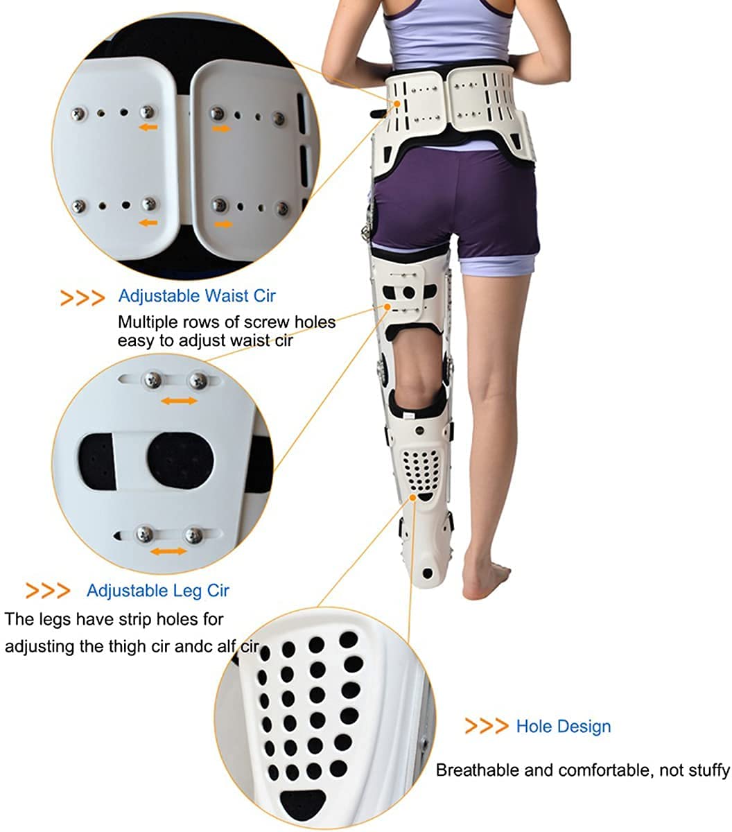 GFBHD Foot Drop orthosis Knee, Ankle and Foot Orthosis Fixation Brackets Leg Protectors for Hip Fractures Femoral Fractures and Ankle Joint Injuries to Avoid Secondary Injuries (Color : Left)