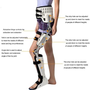 GFBHD Foot Drop orthosis Knee, Ankle and Foot Orthosis Fixation Brackets Leg Protectors for Hip Fractures Femoral Fractures and Ankle Joint Injuries to Avoid Secondary Injuries (Color : Left)