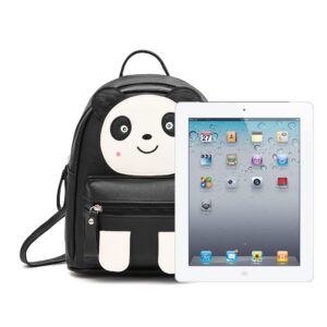 MOKANEY Panda Backpack Purse for Teen Girls Women Cute Animal Panda Mini Bag Leather Backpacks for School