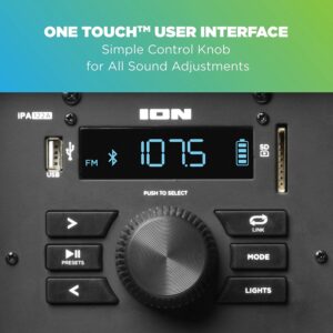 Ion Audio Total PA Glow MAX - Bluetooth Speaker, PA System with Microphone Stand & Party Lights (Renewed)