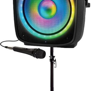 Ion Audio Total PA Glow Max - Bluetooth Speaker 500W PA System with Microphone Stand and LED Lights (Renewed)