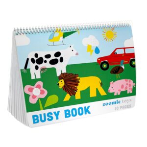 made in usa - busy book for toddler toys - preschool learning tools - kids books with toddler learning activities - busy board for toddlers - activities for kids (10 pages)