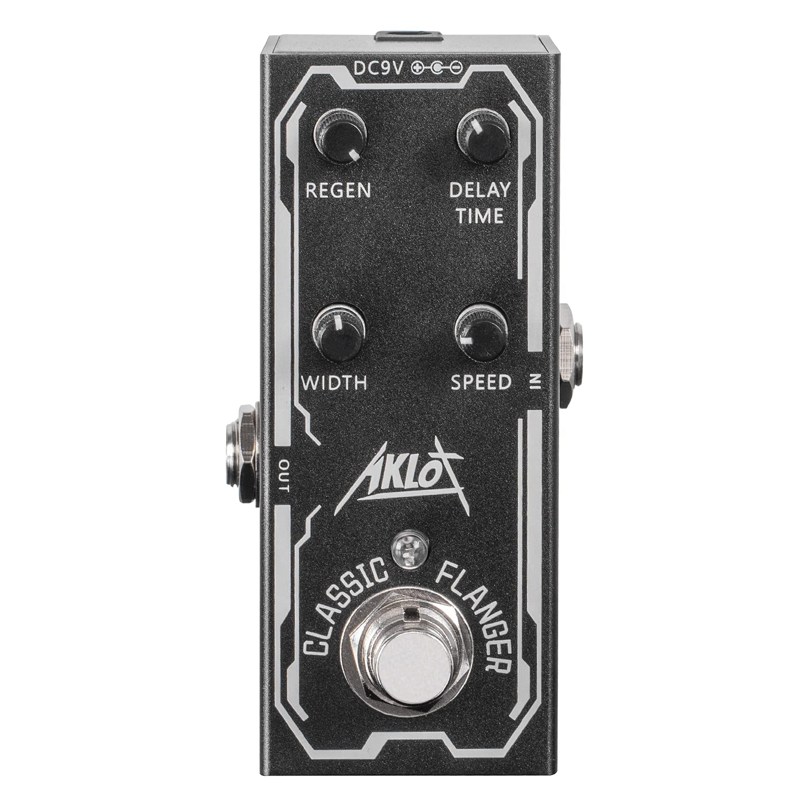 Classic Flanger Guitar Pedal, AKLOT Electric Effects Pedals Mini Single Type DC 9V True Bypass