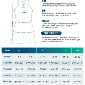 Womens Tennis Dress, Workout Dress with Built-in Bra & Shorts Pockets Summer Dress for Golf Athletic Dresses for Women Black