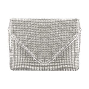 Naimo Bling Crystal Rhinestone Crossbody Bag Diamond Evening Clutch Envelope Handbag Cell Phone Purse for Party Prom