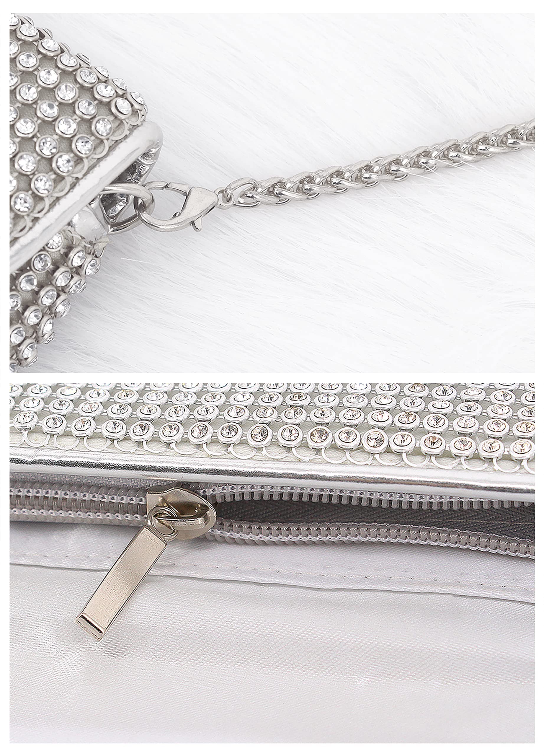 Naimo Bling Crystal Rhinestone Crossbody Bag Diamond Evening Clutch Envelope Handbag Cell Phone Purse for Party Prom