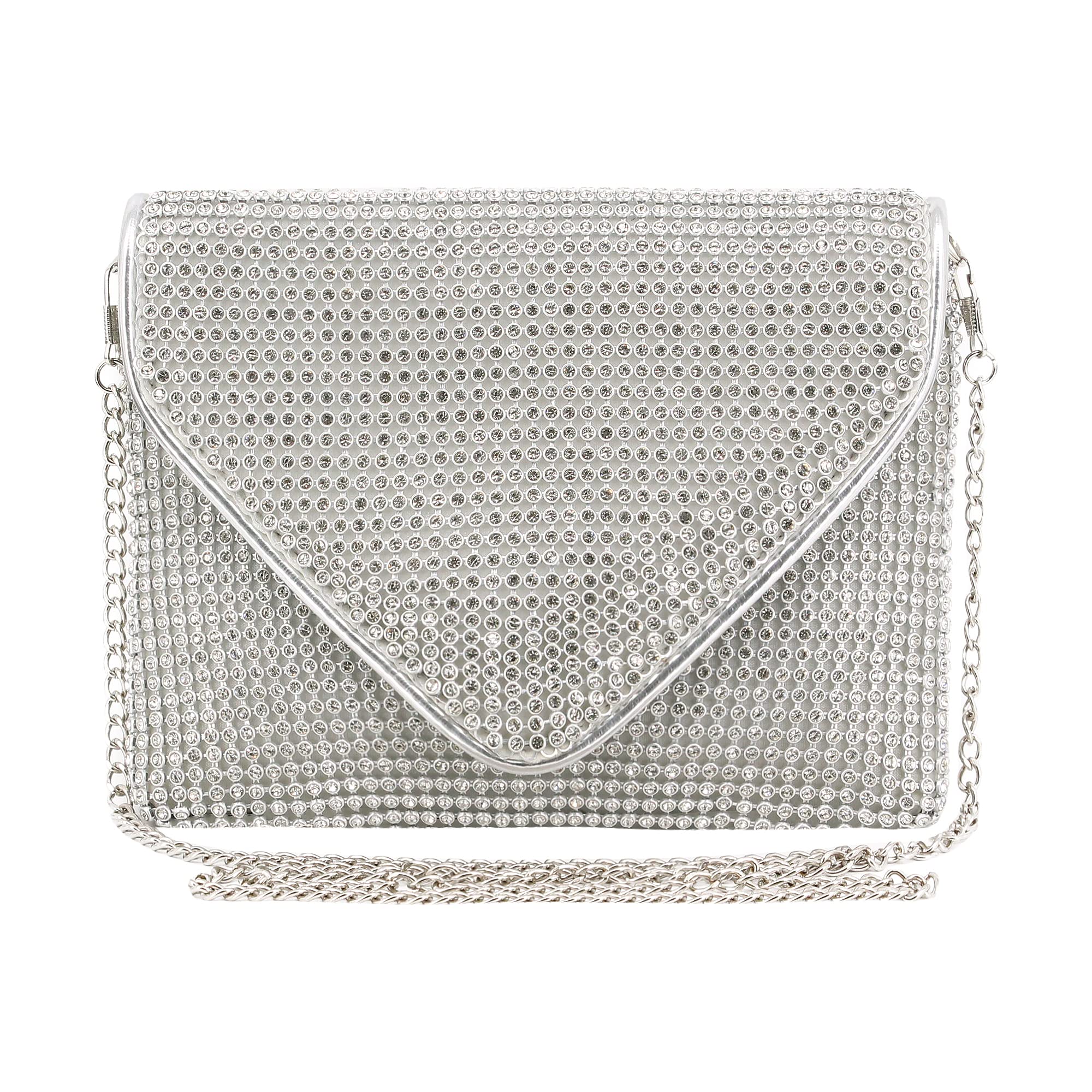 Naimo Bling Crystal Rhinestone Crossbody Bag Diamond Evening Clutch Envelope Handbag Cell Phone Purse for Party Prom