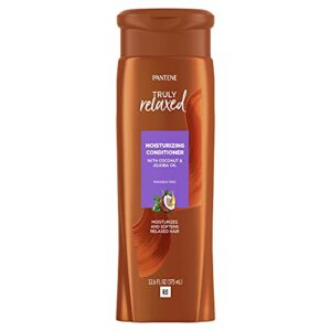 pantene moisturizing conditioner with coconut & jojoba oil for relaxed and curly hair, pack of 4, 50.4 fl oz