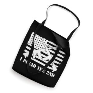 I Plead The 2nd Amendment Flag USA American Pro Gun Rights Tote Bag