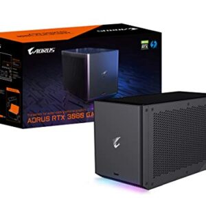 GIGABYTE AORUS RTX 3080 Gaming Box (REV2.0) eGPU, WATERFORCE All-in-One Cooling System, LHR, Thunderbolt 3, GV-N3080IXEB-10GD REV2.0 External Graphics Card