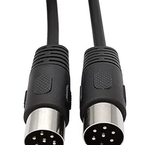 6-Pin DIN MIDI Extension Cable, Dafensoy 6-Pin DIN MIDI Male to Male Adapter Extension Cable, for MIDI Keyboard, Keyboard Synth,MIDI Guitar and Other Music Gear (1.5M/5Ft)