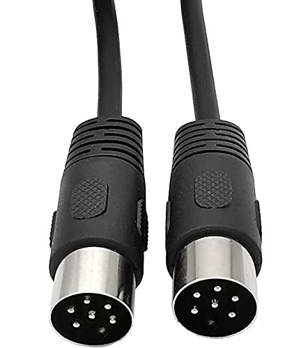 6-Pin DIN MIDI Extension Cable, Dafensoy 6-Pin DIN MIDI Male to Male Adapter Extension Cable, for MIDI Keyboard, Keyboard Synth,MIDI Guitar and Other Music Gear (1.5M/5Ft)