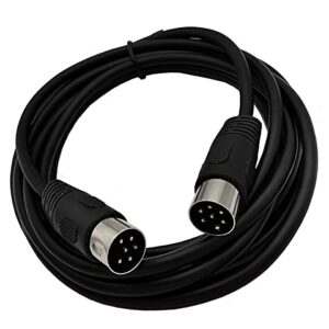 6-Pin DIN MIDI Extension Cable, Dafensoy 6-Pin DIN MIDI Male to Male Adapter Extension Cable, for MIDI Keyboard, Keyboard Synth,MIDI Guitar and Other Music Gear (1.5M/5Ft)