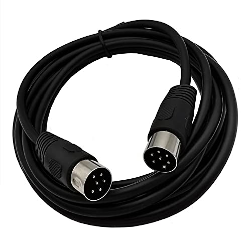 6-Pin DIN MIDI Extension Cable, Dafensoy 6-Pin DIN MIDI Male to Male Adapter Extension Cable, for MIDI Keyboard, Keyboard Synth,MIDI Guitar and Other Music Gear (1.5M/5Ft)