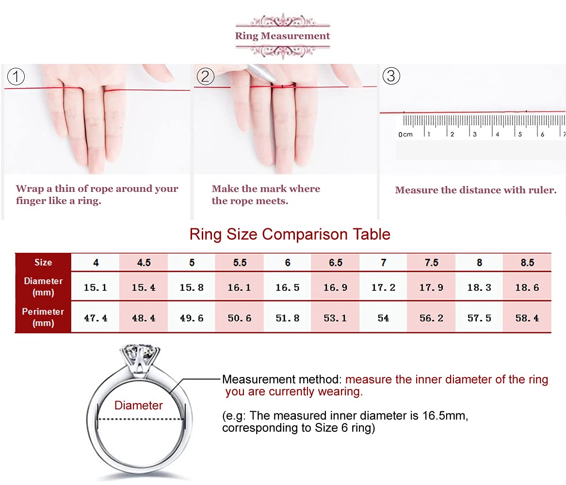 0.7ct Moissanite Engagement Wedding Ring for Women, 7 Stones 925 Sterling Silver D Color VVS Diamond Promise Ring with Certificate of Authenticity (5.5)