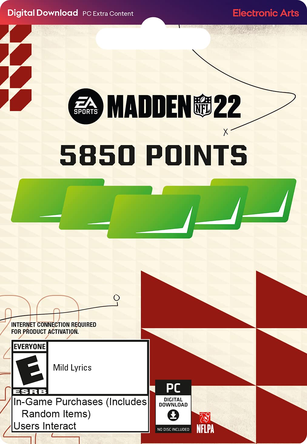 Madden NFL 22 - 5850 Points - Origin PC [Online Game Code]