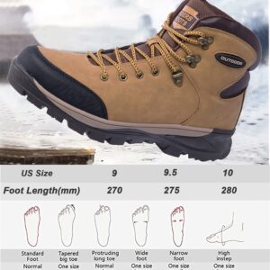 TFO Hiking Boots Mens Outdoor Backpacking Trekking Mountaineering Riding Shoes Travel Leisure Mid Top Shoes Yellow