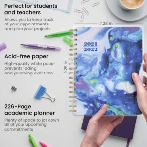 Arteza Academic Planner Bundle, Includes 9 x 7 Inches Planner, 6 x 8 Inches Lined Journal, and 2 Sticker Sheets, Office Supplies and College Essentials for Scheduling and Staying Organized