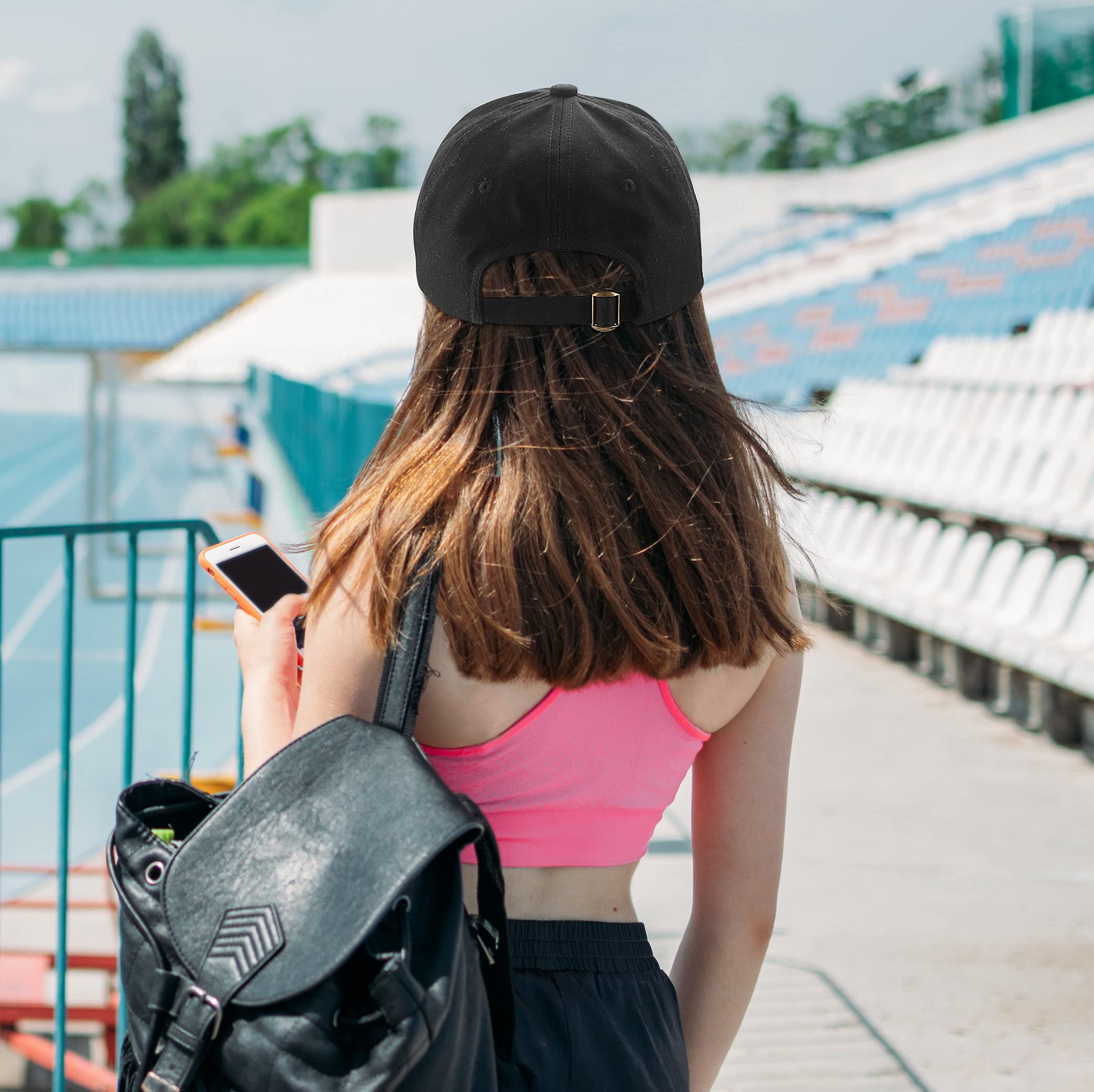 Leotruny Baseball Cap Satin Lined: Silk Lining Help Prevent Frizz Breakage - Sport Adjustable Hat for Women White