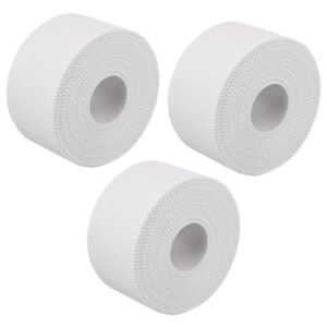 mondo medical kinesiology tape uncut 1.5in x 45ft rolls 3-pack - white athletic tape for skin muscle sports body tape