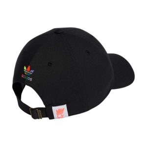 adidas Originals Love Unites Relaxed Fit Strapback Cap, Black/Pride, One Size