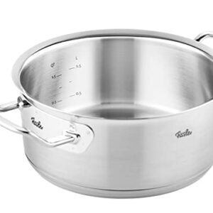 Fissler Original-Profi Collection Stainless Steel 2.7 Quart Rondeau with Metal Lid