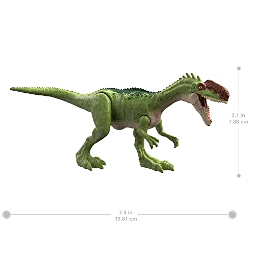 Jurassic World Fierce Force Monolophosaurus Camp Cretaceous Authentic Dinosaur Strike Motion Action Figure, Movable Joints, Gift 3 Years & Older