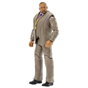 mattel wwe basic mvp action figure, series 128, posable 6-inch collectible for ages 6 years old & up