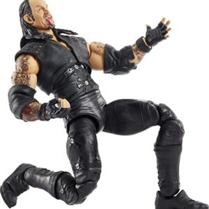 WWE Ultimate Edition Undertaker Action Figure, 6-inch Collectible with Extra Heads, Swappable Hands & WrestleMania XIV Entrance Jacket for Ages 8 Years Old & Up