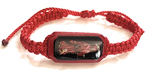 Chavarrieta Red Thread Bracelet Pulsera Roja de hilo de la Santa Muerte, Black