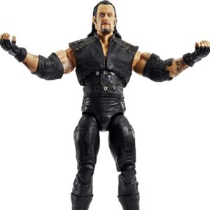 WWE Ultimate Edition Undertaker Action Figure, 6-inch Collectible with Extra Heads, Swappable Hands & WrestleMania XIV Entrance Jacket for Ages 8 Years Old & Up