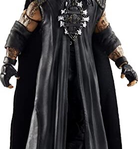 WWE Ultimate Edition Undertaker Action Figure, 6-inch Collectible with Extra Heads, Swappable Hands & WrestleMania XIV Entrance Jacket for Ages 8 Years Old & Up