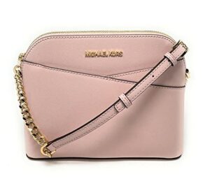 michael kors jet set medium crossbody leather handbag (powder blush)