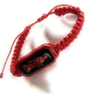 Chavarrieta Red Thread Bracelet Pulsera Roja de hilo de la Santa Muerte, Black