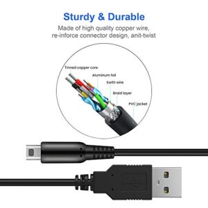 DSi USB Charger Cable Kit, DSi Charger Cable and Stylus Pen Compatible with Nintendo DSi, Play and Charge Power Charging Cord for DSi, with 3 Stylus