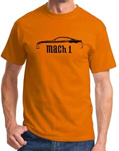 2021 2022 ford mach 1 mustang classic outline design print tshirt x-large orange