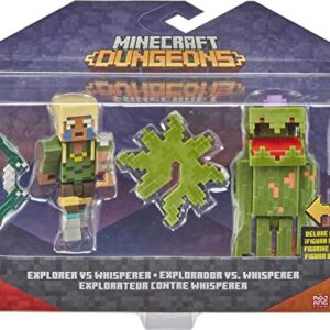 Mattel ​​Minecraft Craft-a-Block 2-Pk, Action Figures & Toys to Create, Explore and Survive, Authentic Pixelated Designs, Collectible Gifts for Kids Age 6 Years and Older