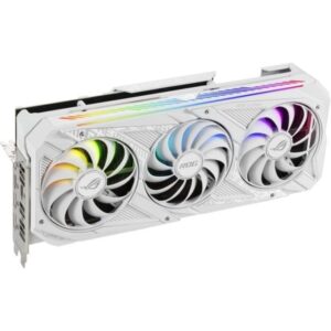 ASUS ROG Strix NVIDIA GeForce RTX 3070 V2 White OC Edition Gaming Graphics Card (PCIe 4.0, 8GB GDDR6, LHR, HDMI 2.1, DisplayPort 1.4a, White Color Scheme, Axial-tech Fan Design, 2.9-Slot)