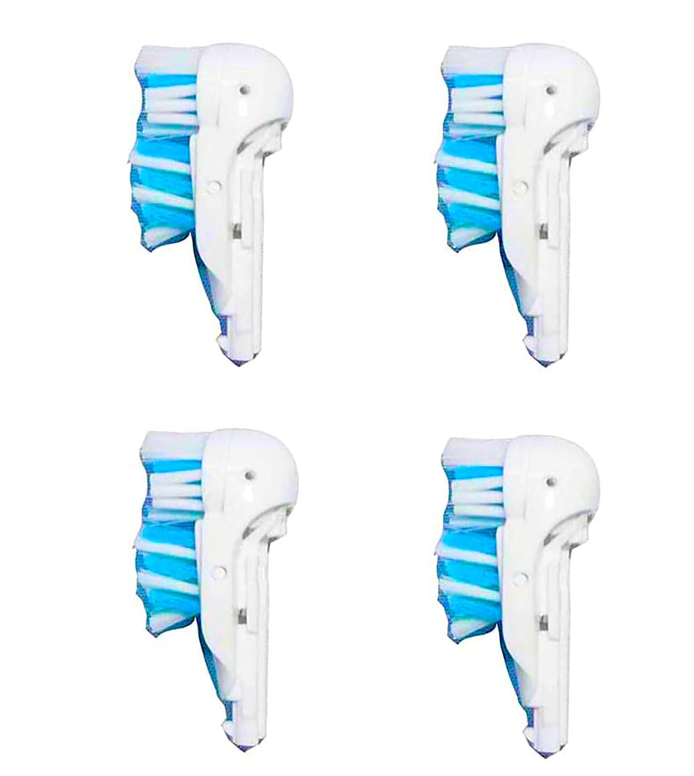 Sensitive Replacement Electric Replacement Toothbrush Heads (4 Count), Dual Clean Rotating Sets Compatible with Braun Oral B Cross Action Power